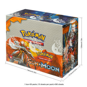 Bandai | 360Pcs English Pokémon TCG: SUN MOON Box Pokemon trade card 36 Pack Box