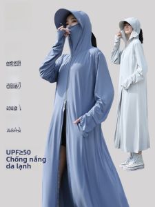 MiiOW | Áo chống nắng Ice Skin nguyên chất cho nữ mùa hè chống tia UV toàn thân váy dài cảm giác mát mẻ bằng lụa băng quần áo chống nắng