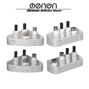 ชุด MENGNI คุณภาพสูงชั้นวาง นำไปใช้งานในห้องน้ำไม่ต้องเจาะ กันน้ำ ติดผนัง พลาสติก ผลิตภัณฑ์อาบน้ำ กล่องเก็บของ ในสภาชนิดครัว ชุดอุปกรณ์ห้องน้ำ ราคาที่สุด