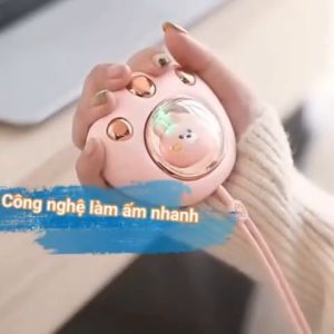 Máy sưởi mini cầm tay đa chức năng sưởi ấm mini thông minh nhỏ gọn dung lượng pin 2400mah thời gian sử dụng 3-6h sạc pin USB tiện lợi