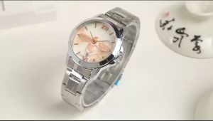 Box Exclusive Jam Tangan Hush Puppies Bee VA-593NR / Jam Tangan Fashion Wanita Tali Rantai Diameter 38cm