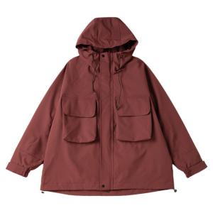 AOGZ | Áo Khoác Sạc Pin Phong Cách Áo Công Sở Dành Cho Nam Nữ Mùa Xuân Thu Rộng Rãi Chức Năng Có Mũ Trùm Đầu Phong Cách Mỹ