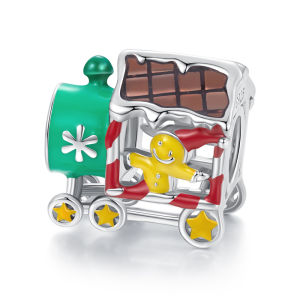 BAMOER 925 Sterling Silver Christmas Collection Snowman Bead Christmas Tree Gift Pendant Charms for Women Christmas Gift Jewelry BSC714