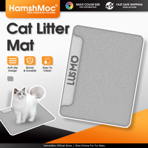 HamshMoc Double Layer Cat Litter Mat Honeycomb Cat Litter Trapping Mat Detachable Design Waterproof Urine Proof Washable Durable Scatter Control