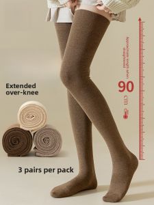 MiiOW | Thick Warm Womens Long Tube Socks Winter Anti-Slip High Tube Over Knee Extended Length Cotton Blend Elastic Fiber Socks