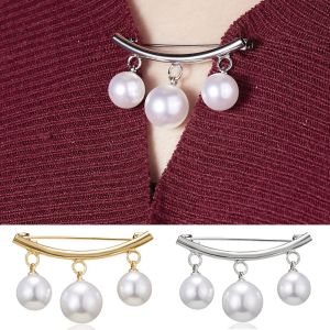 🔥C.three Korean Model Brooch Pin Jewelry Simple Simple Anti-Slip Pearl Jewelry Pin Womens Accessories Cardigan