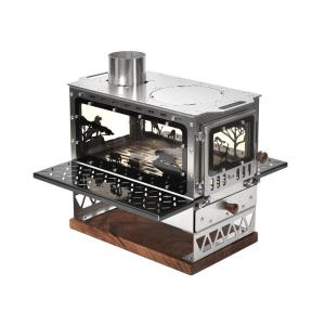 HUANGYELIEREN | Indoor Heating Outdoor Cooking Wood Stove