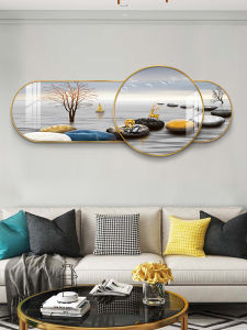 Living Room Decorative Painting Northern Europe High-End Sofa Wall Painting Creative round Overlay Wall Painting Simple Bedroom Mural