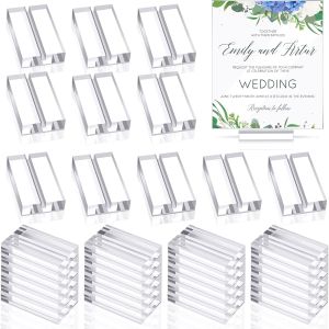 10Pcs Acrylic Stands Place Card Holders Table Number Stands Card Display For Table Wedding Photos Office Home Decoration Tools
