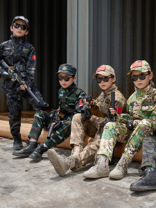 เด็ก ลายพราง ประสิทธิภาพ ชุดสูท แขนสั้น ระบายอากาศได้ดี ชุดทหารฝึกกายภาพ ผ้าฝ้าย ชุด ชุดหน้าร้อน