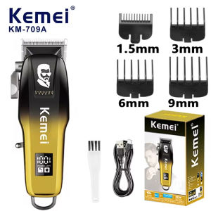 Kemei | Kemei Electric Hair Clipper Hair Cut Wireless Trimmer Men Professional Clipper Machine Rechargeable Hair Cut Barber KM-709A