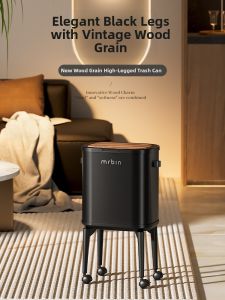 MR.Bin | Creative Retro High Leg Mobile Trash Bin
