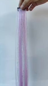 6Pcs Hair Wig Piece Hair Tinsel Color Hair Decoration 60CM Hair Extension 60CM for Party Cosplay Concert Wig
