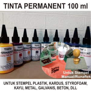 Tinta Stempel Plastik / Tinta Stempel Permanent / Tinta Permanent / Tinta Sablon Cup / Tinta Waterproof / Tinta Anti Air / Tinta Ajaib / Isi 100 ml
