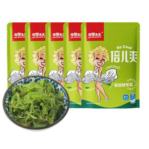 Beaver Sir Kelp Snack 100g*5 Bags Seaweed Salad Kelp Noodles Side Dishes Fresh Seafood Treats from Dalian City Liaoning Province