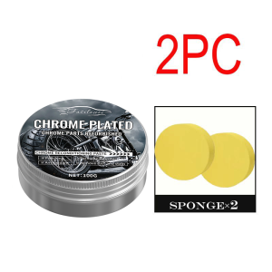 NEW Chrome Parts Restoration & Metal Polishing Paste | Enhances And Restores Shine on Metals And Chrome | Includes Sponge