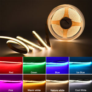 320leds/M Flexible COB LED Tape Lights USB 8mm Dotless LED Strip for Indoor Home CabinetBedroomKitchen(Warm White/White)