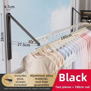 Invisible Wall Mounted Folding Clothes Rack