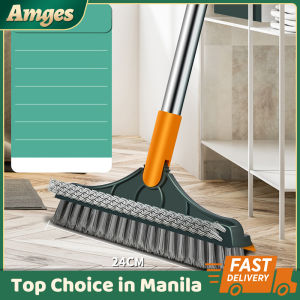 Multifunctional Household Cleaning Brush 3 In 1 Scratch Scrub Sweep Rotating Detachable Floor Brush Long Handle Scrub Brush For Bathroom For Washing Windows Crevice Brush
