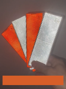 5Pcs Car Safety Reflective Sticker Truck Warning Night Light Reflector Sticker Red White