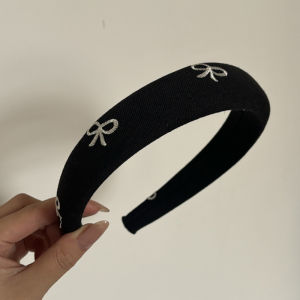 Elegant Lady~ Simple High-End Feeling Sponge Hairband Womens High Skull Base Versatile Elegance Butterfly Knot Pressed Hair Headband