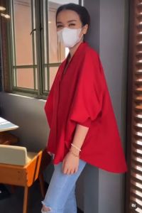 Batwing Woman TOP - Kemeja OVERSIZE Wanita KM505