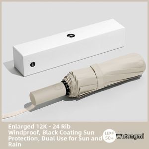 Foldable Automatic Sun Rain Umbrella 24 Ribs