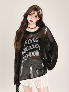 เสื้อเชิ้ตแขนยาวผ้าฝ้ายโพลีเอสเตอร์สไตล์อเมริกันสำหรับผู้หญิงในช่วงฤดูร้อน เสื้อคลุมกันแดดแบบบาง ทรงหลวม แขนยาว ทรงหลวม แฟชั่น