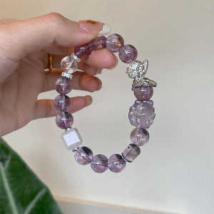 Natural Crystal Rainbow Aze Bracelet DIY Womens Style Transient Energy Gift Item Fashionable Jewelry Original Design