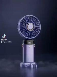 Portable Mini Fan USB Rechargeable Mini Fan Adjustable Cooling Fan Handheld Fan with LED Real time Battery Display