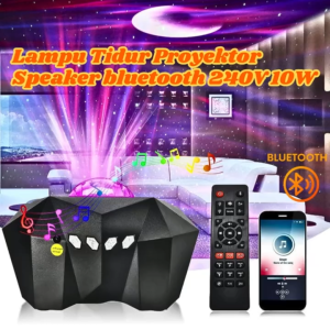 COD Lampu Proyektor Langit Malam Berbintang Starry Light Lampu Tidur Speaker 240V 10W with Remote