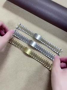 19mm 20mm 21mm Curved End Stainless Steel Watch Bands for Rolex DATEJUST for Jubilee Solid Strap Bracelet Men Woman Watchband