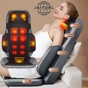JAIYORL Neck Back Shiatsu Massager Kneading Massage Cushion with Heat Full Back Massager Home Office Use