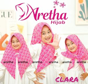 bergo kerut renda anak 3D hijab instan anak bahan cringkle embose star kerudung kekinian 2023 berlabel aretha jilban bergo renda cringkle