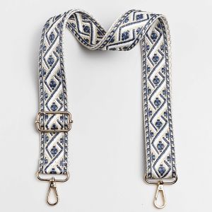 1 ชิ้น 1.50 นิ้วกว้างปรับกระเป๋าถือสายคล้องไหล่ Crossbody Twists Jacquarded สายคล้อง