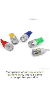 Motorcycle LED Parking Light/Flasher/Conical Bulbs Pair (2 Pcs)
