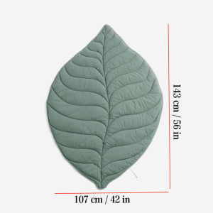 OHMO Large Leaf Design Pet Mat Machine Washable All Season Universal Human Pet Cozy Bed Dog House Cat Nest Sleep Mat