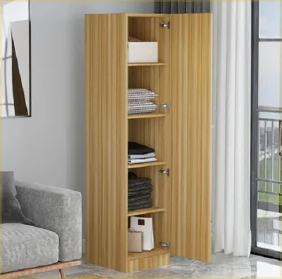 Economic Single Door Wardrobe Mirror Modern Home Bedroom Storage Cabinet Childrens Clothes Closet Full-Length Clothes Storage