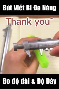 Bút Viết Bi Đa Năng Tích Hợp Thước Đo Chiều Dài Độ Dày đầu bi 1mm ứng dụng cho học sinh văn phòng và làm việc kỹ thuật xây dựng