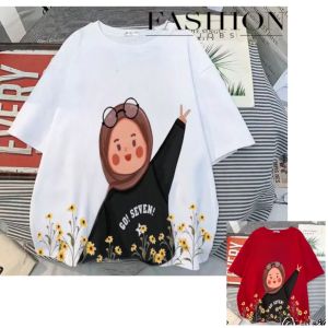 Baju Atasan Wanita Kaos Jumbo DIANDRA Lengan Pendek