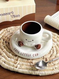 Cốc Cà Phê Gốm Dễ Thương Hoạt Hình Chân Nhỏ Cốc Cà Phê Bằng Gốm Sứ Cốc Nước Cốc Cà Phê Văn Phòng Có Đĩa