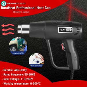 DuraHEAT Heavy Duty Heat Gun 220V 2000W | Adjustable 100°C-600°C Temperature for Stripping Paint Bending PVC Automotive Heat Shrink Tubing | Tesgear Series | Dual-Speed Hot Air Tool w Overheat Protection & Hand Guard | Fast Heating for DIY Heavy Duty