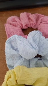 IKAT RAMBUT CEPOL CEMOL /BAHAN TERNAYAN ANTI GERAH  ALA KOREA HAIRSTYLE HAIR TIE