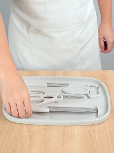 LAIMA 5pcs Kitchen Knife Set High Quality Stainless Steel With Cutting Board Scissors Peeler Set FOR Kitchen Bar