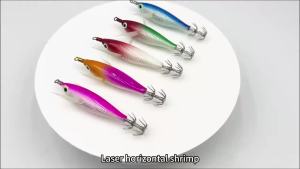 Bộ Mồi Câu Mực Tôm Phát Sáng Trong Bóng Tối ShareShark 5 Chiếc Dùng Cho Câu Cá Biển Câu Mực Ống Bạch Tuộc Mồi Cứng Phát Quang