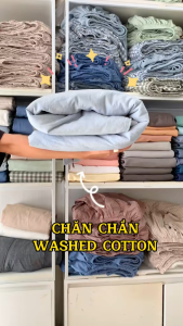 Chăn chần bông 2mx2m2 2m2x2m4 Washed Cotton Runa Corner cao cấp mềm mại thoáng mát