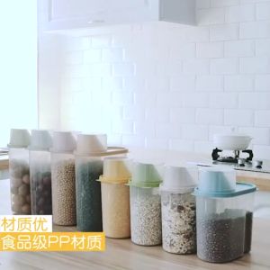 Multipurpose Food Dispenser With Cup Cereal Grain Rice Storage Container Bekas Simpanan Makanan