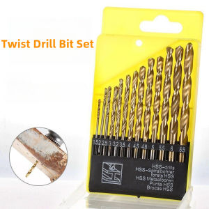 High-Speed Steel Drill Kit 13 Piece Set Impact Quick Change Drill Kit for Cast Iron Hardening Metal Wood and Plastic