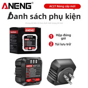 ANENG | ANENG AC27 Máy Kiểm Tra Ổ Cắm Kiểm Tra Điện Áp EU/US Cắm Kiểm Tra Pha Phân Cực Máy Dò Gia Đình Với Dây Cắm Chân Đất