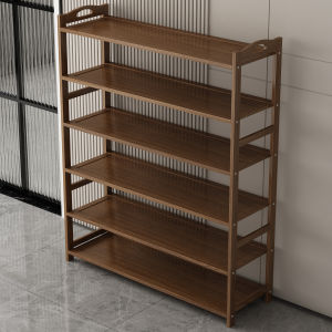 Economic Simple Indoor Home Bamboo Shoe Rack Dustproof Multi-layer Entrance Storage Shelf Wooden Craft Deconstructed Modern Style